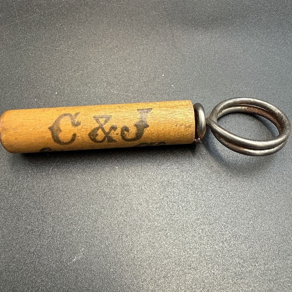 Vintage Wood Opener C&J Ginger Ale Beacon Ave. Lawrence MASS Adv.
